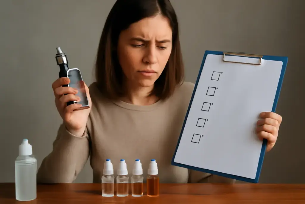 Quali componenti dei liquidi da svapo vanno evitati per la salute? proteggiti con la lista aggiornata