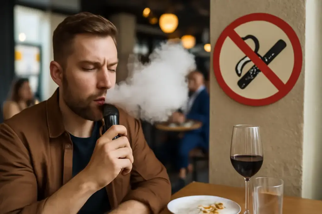 È possibile svapare nei ristoranti o al bar? Le restrizioni più sottovalutate dai vapers